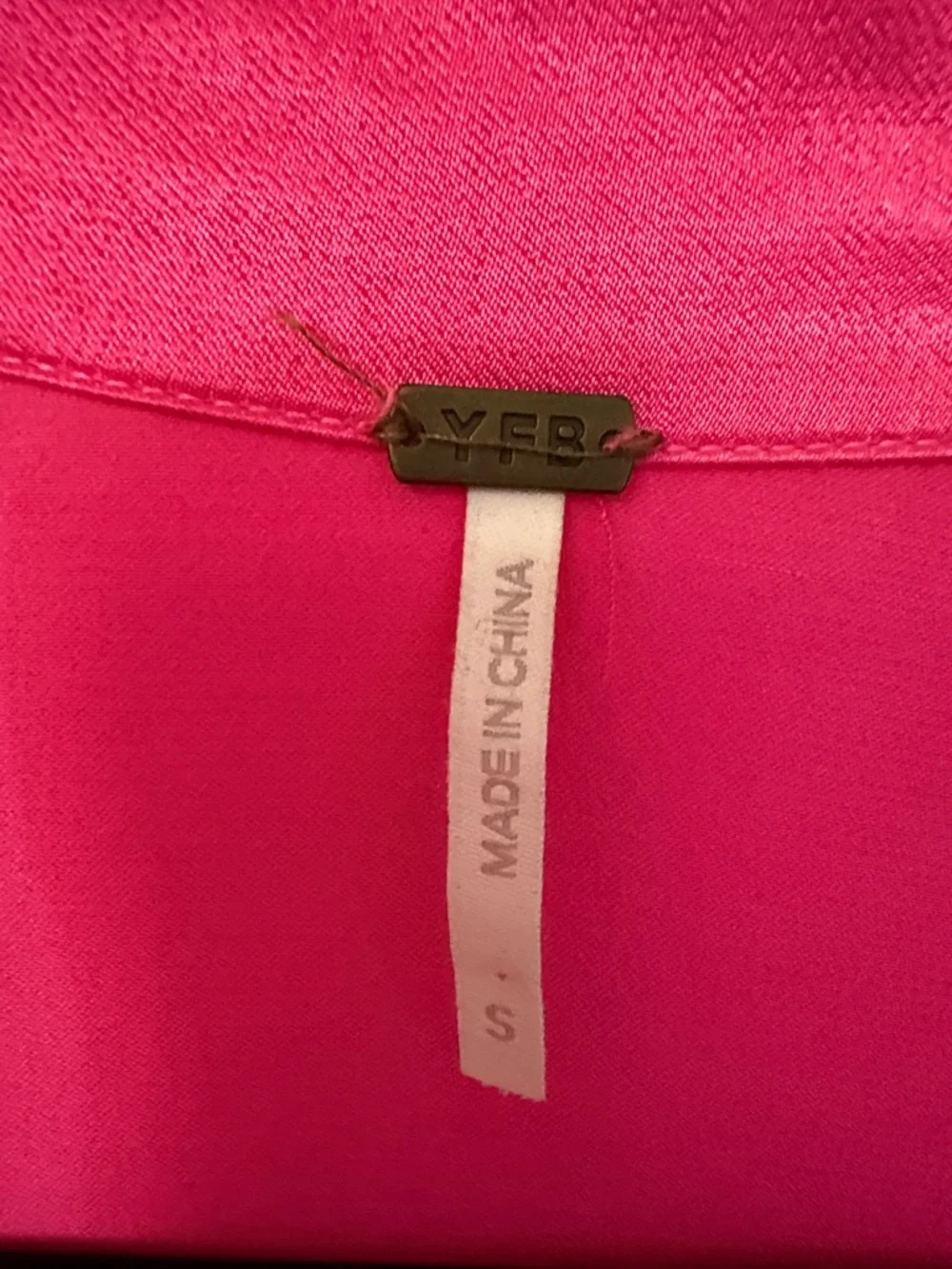 Long Sleeve Ombre Pink to Burgundy Shirt Dress - Picture 2 of 6